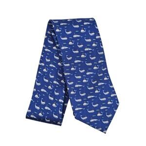 J. Crew Factory NWT Blue Silk Whale Preppy Coastal Tie